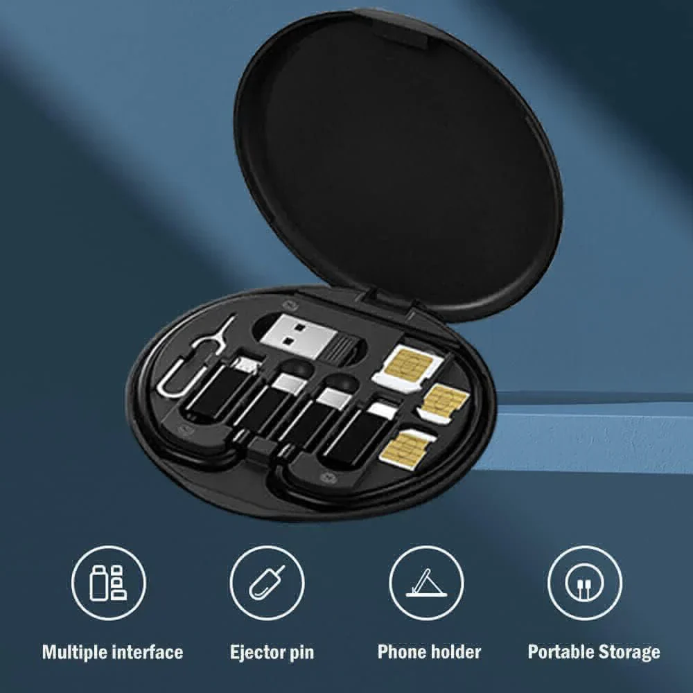 Wireless Bluetooth Cable Earbud M10 With Multifuncational Data Cable Set - Image 3